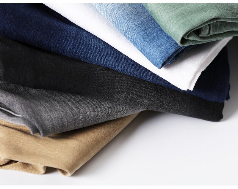 7 Color Men Stretch Skinny Jeans Fashion Casual Slim Fit Denim Trousers Male Gray Black Khaki White Pants Brand