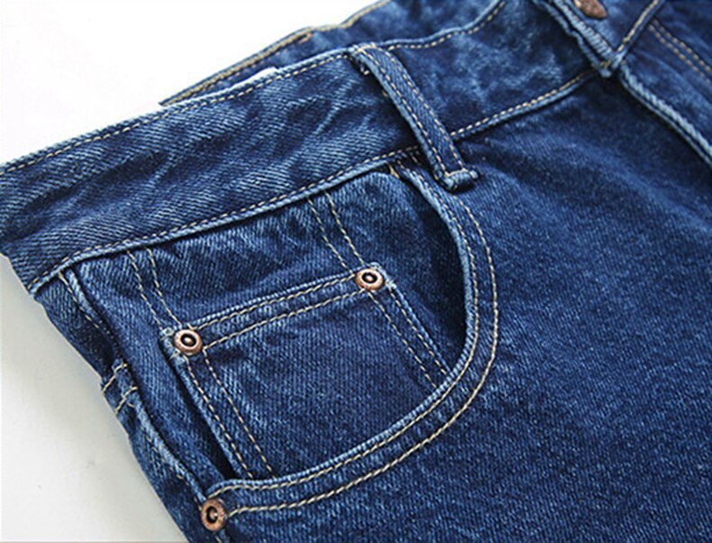 Men Business Jeans Classic Spring Autumn Male Cotton Straight Stretch Brand Denim Pants Summer Overalls Slim Fit Trousers 2021