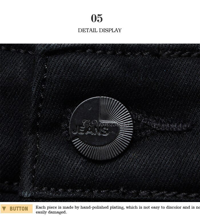 Classic Advanced Stretch Black Jeans 2021 New Style Business Fashion Denim Slim Fit Jean Trousers Male Brand Pants