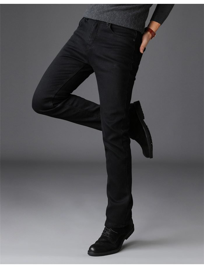 Classic Advanced Stretch Black Jeans 2021 New Style Business Fashion Denim Slim Fit Jean Trousers Male Brand Pants