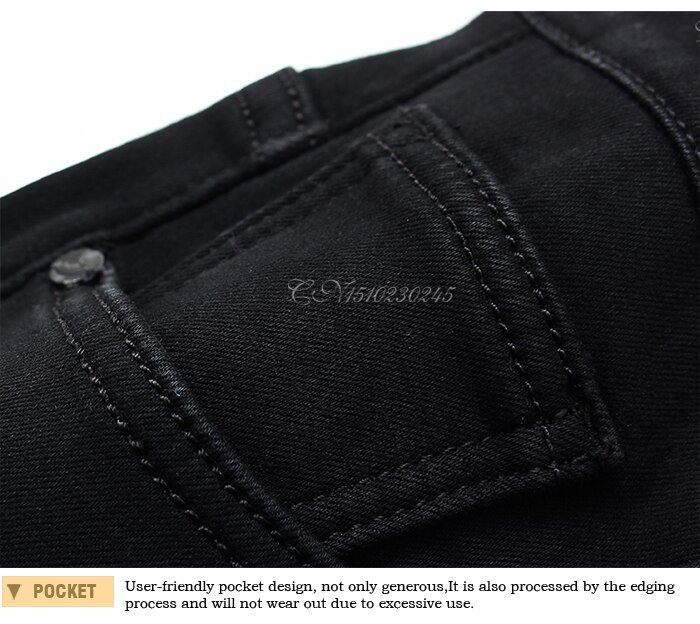 Classic Advanced Stretch Black Jeans 2021 New Style Business Fashion Denim Slim Fit Jean Trousers Male Brand Pants