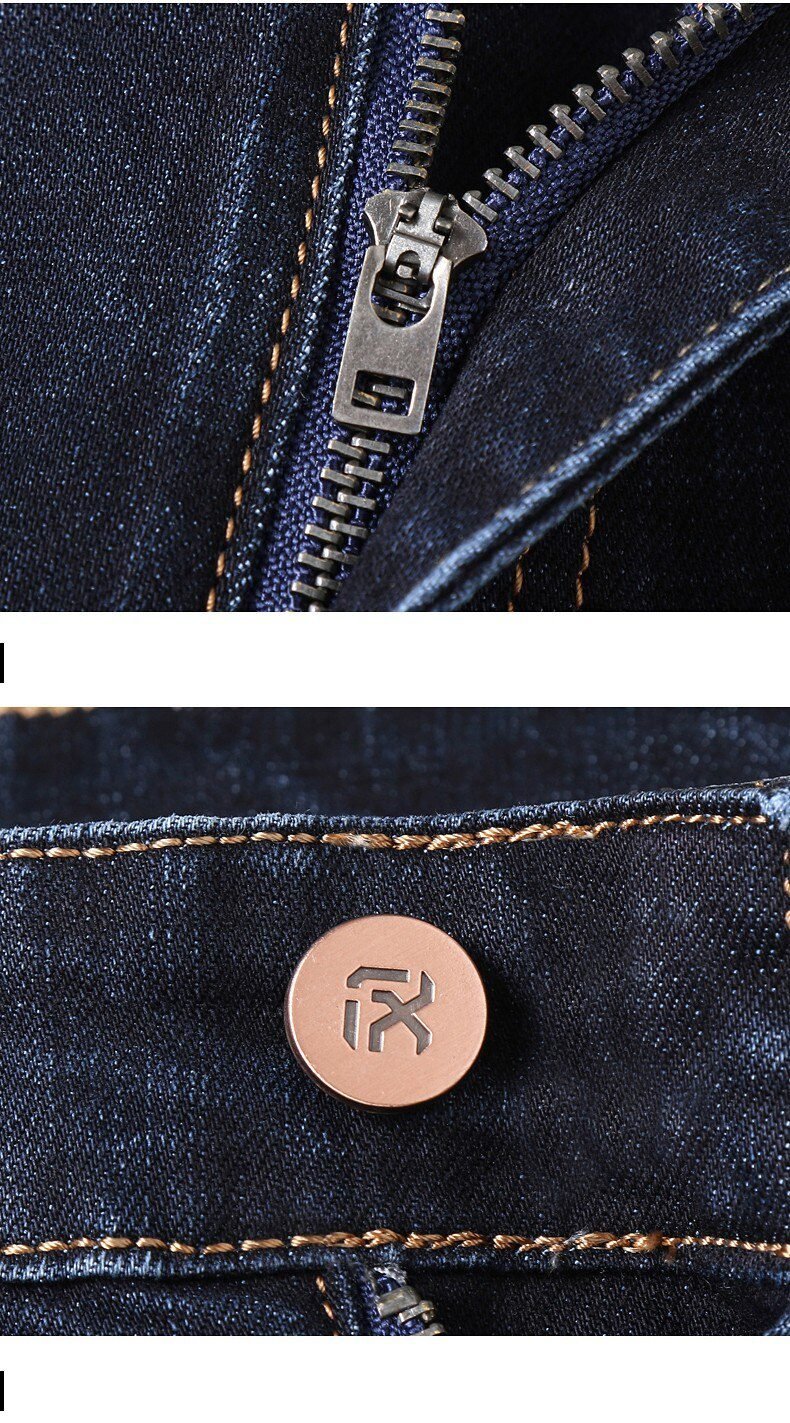 SULEE Brand 2021 New Men's Slim Elastic Jeans Fashion Business Classic Style Jeans Denim Pants Trousers Male