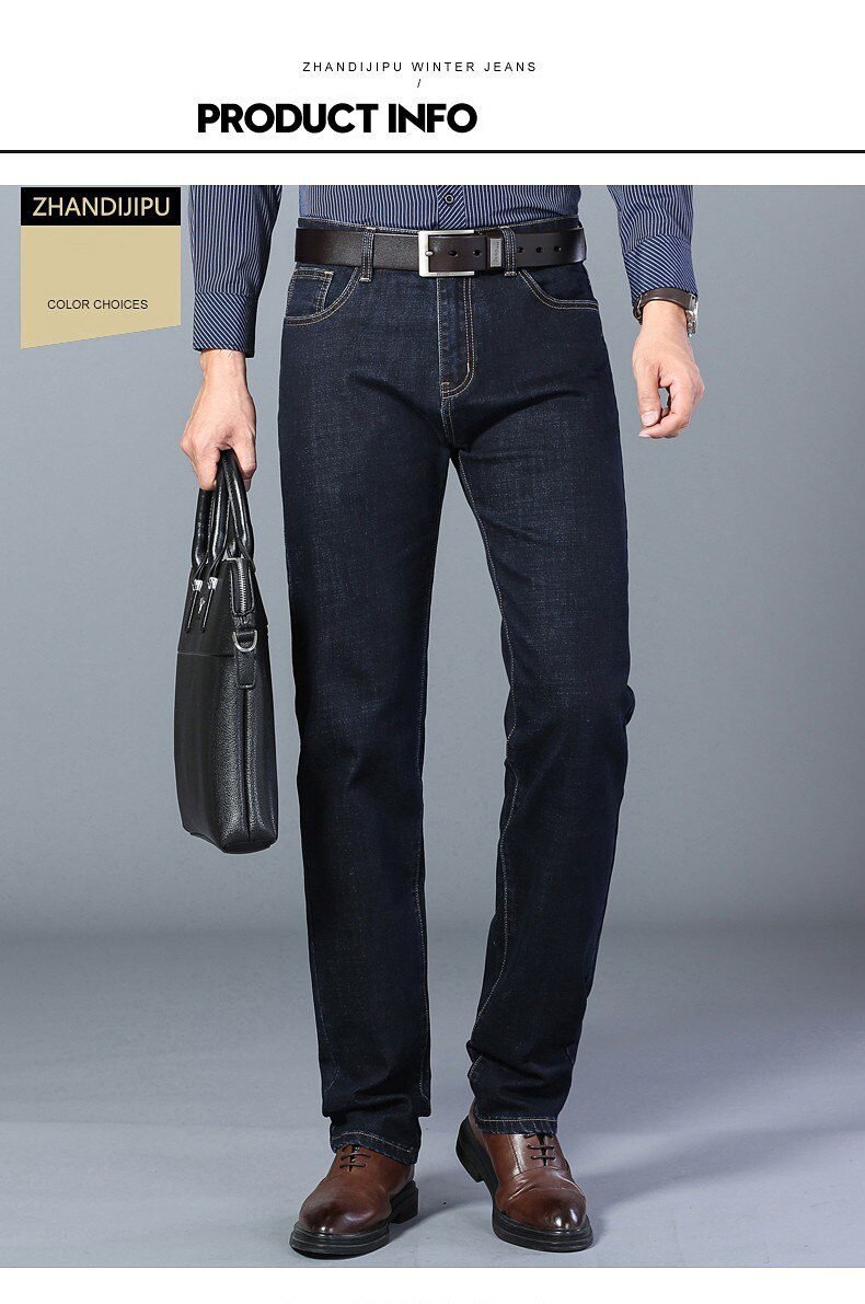 SULEE Brand 2021 New Men's Slim Elastic Jeans Fashion Business Classic Style Jeans Denim Pants Trousers Male