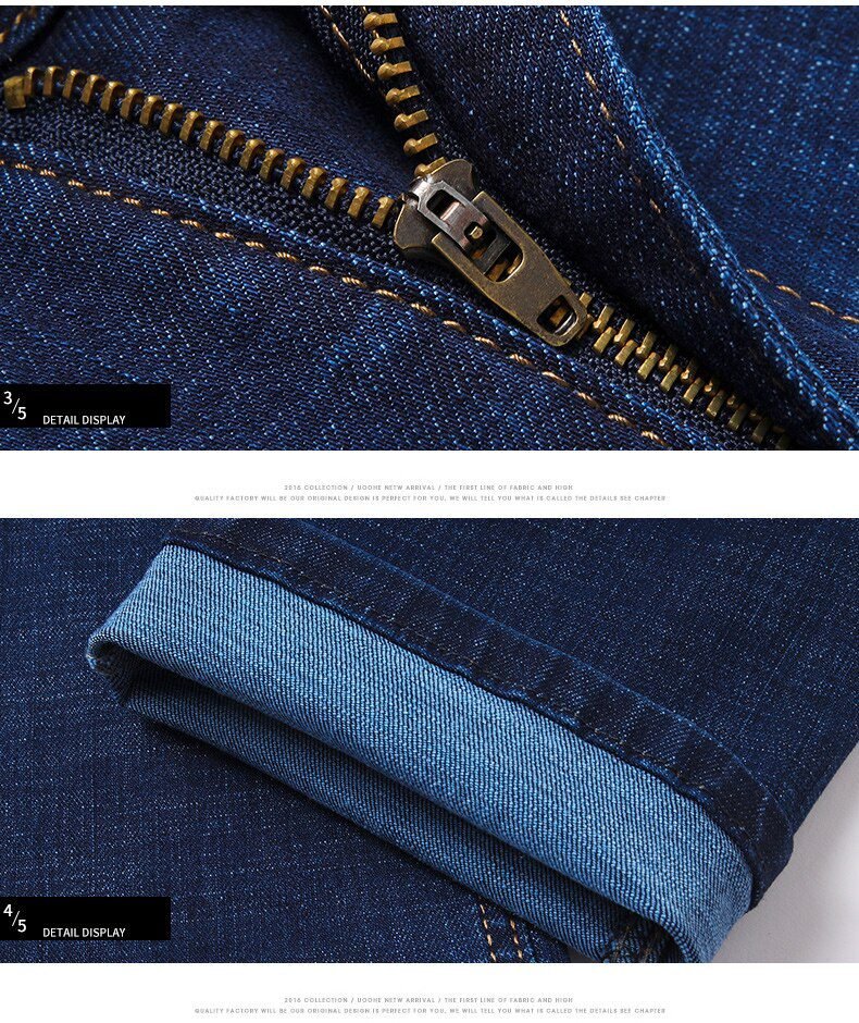 SULEE Brand 2021 New Men's Slim Elastic Jeans Fashion Business Classic Style Jeans Denim Pants Trousers Male