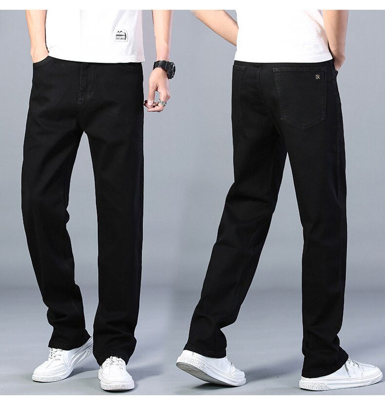 7 Colors Available Men's Thin Straight-leg Loose Jeans 2021 Summer New Classic Style Advanced Stretch Loose Pants Male Brand
