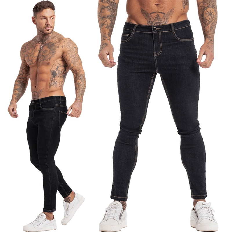 Men Elastic Waist Skinny Jeans Men 2021 – MojitoFashion