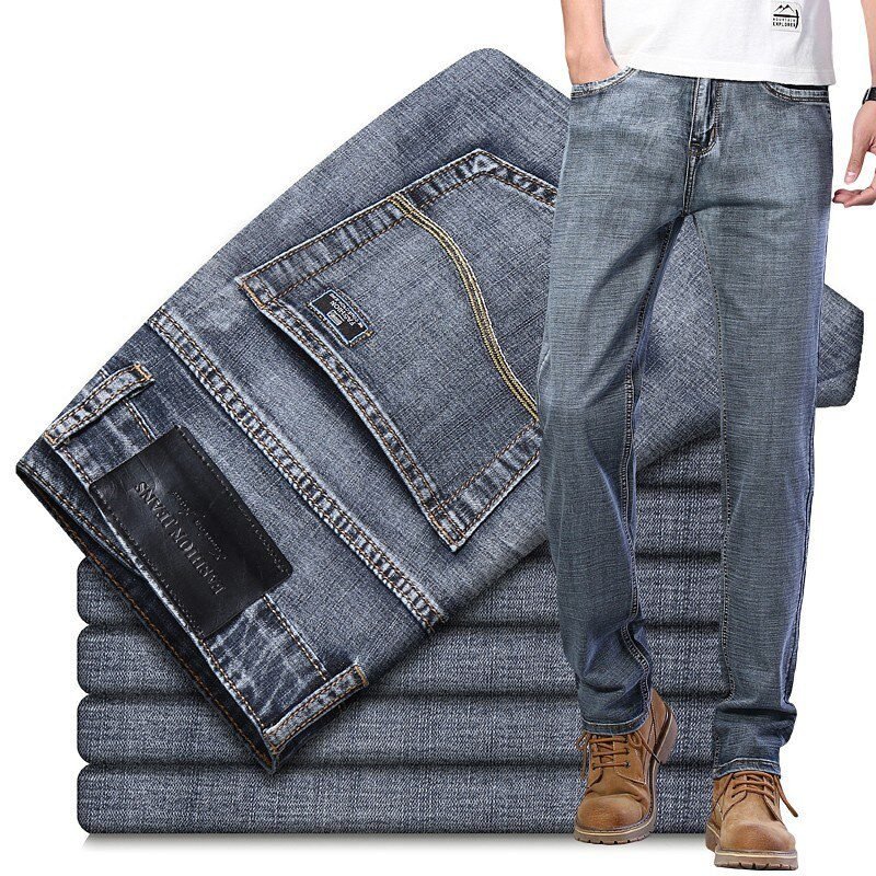 Men Classic Jeans Jean Homme Pantalones Hombre Men Mannen Soft Black Biker Masculino Denim Overalls Mens Pants