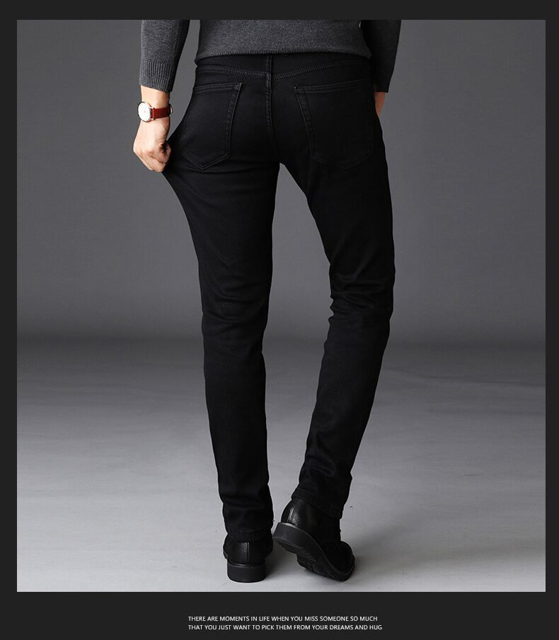 Men Classic Jeans Jean Homme Pantalones Hombre Men Mannen Soft Black Biker Masculino Denim Overalls Mens Pants