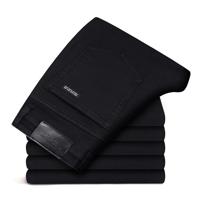 Men Classic Jeans Jean Homme Pantalones Hombre Men Mannen Soft Black Biker Masculino Denim Overalls Mens Pants