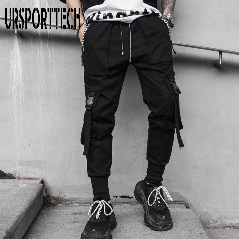 New Black Cargo Hip Hop Pants for Men – MojitoFashion