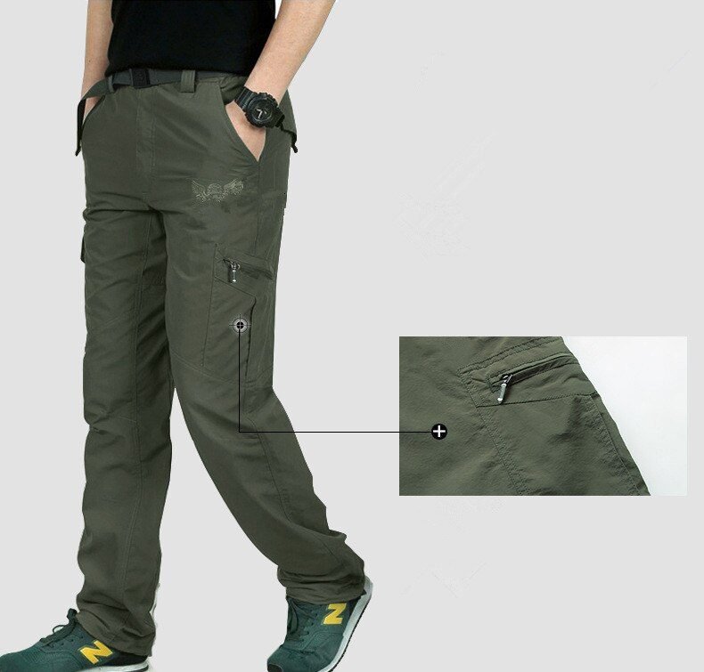 Men's Military Style Cargo Pants Men Summer Waterproof Breathable Male Trousers Joggers Army Pockets Casual Pants Plus Size 4XL