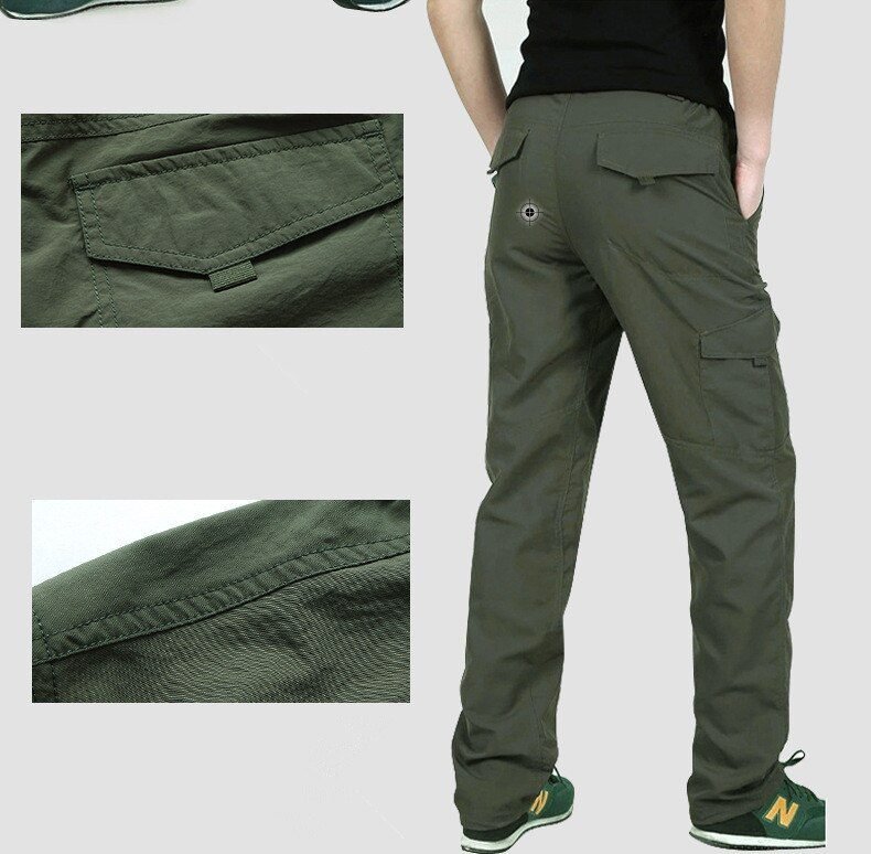 Men's Military Style Cargo Pants Men Summer Waterproof Breathable Male Trousers Joggers Army Pockets Casual Pants Plus Size 4XL
