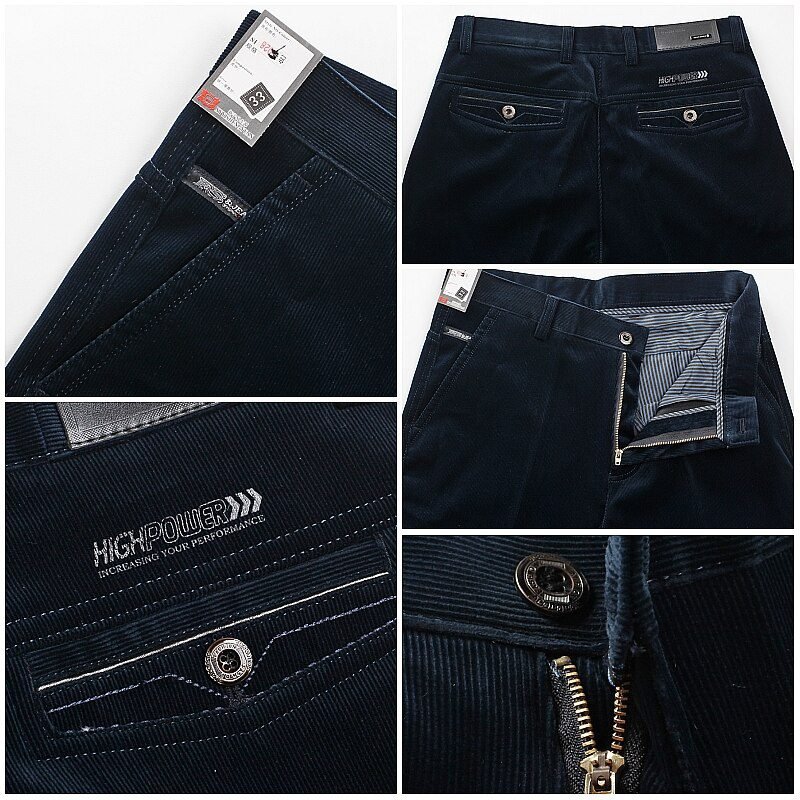 Corduroy pants loose middle-aged joggers middle-aged men dad installed in autumn and winter 2017 men's casual pants corduroy