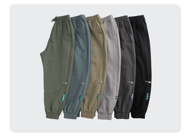 INFLATION Fleece Loose Fit Men Sweatpant In Pure Color 2020 Winter Elastic Waist Sweatpant Streetwear Men Outdoor Pants 3206W