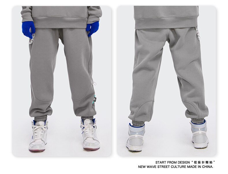 INFLATION Fleece Loose Fit Men Sweatpant In Pure Color 2020 Winter Elastic Waist Sweatpant Streetwear Men Outdoor Pants 3206W