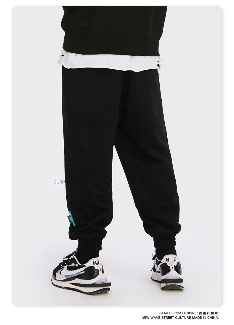 INFLATION Fleece Loose Fit Men Sweatpant In Pure Color 2020 Winter Elastic Waist Sweatpant Streetwear Men Outdoor Pants 3206W