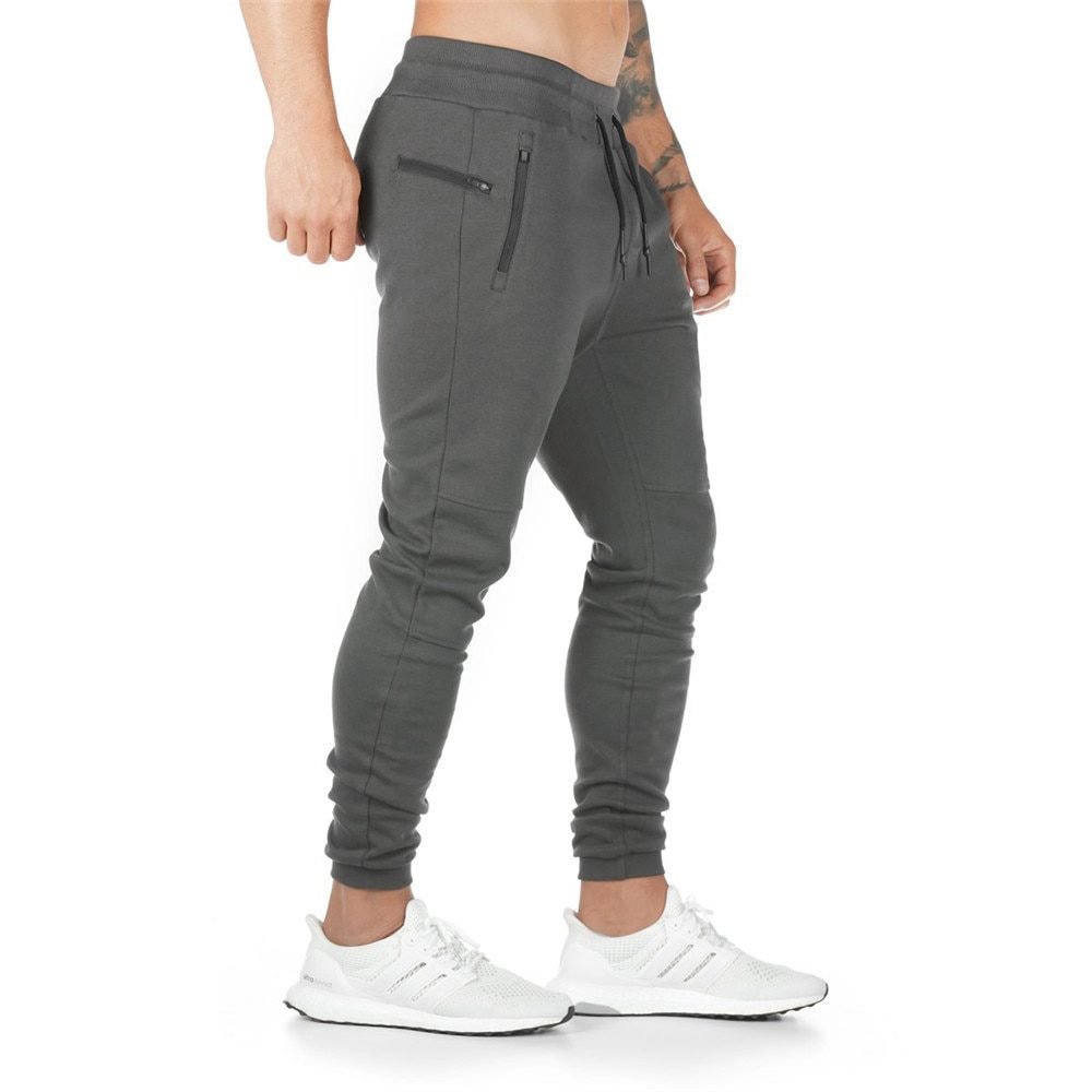 Joggers Sweatpants Men Casual Pants Solid Color Gyms Fitness Workout Sportswear Trousers Autumn Winter Male Crossfit Track Pants