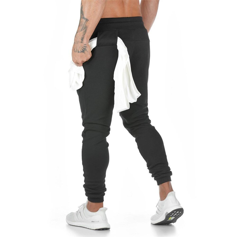 Joggers Sweatpants Men Casual Pants Solid Color Gyms Fitness Workout Sportswear Trousers Autumn Winter Male Crossfit Track Pants
