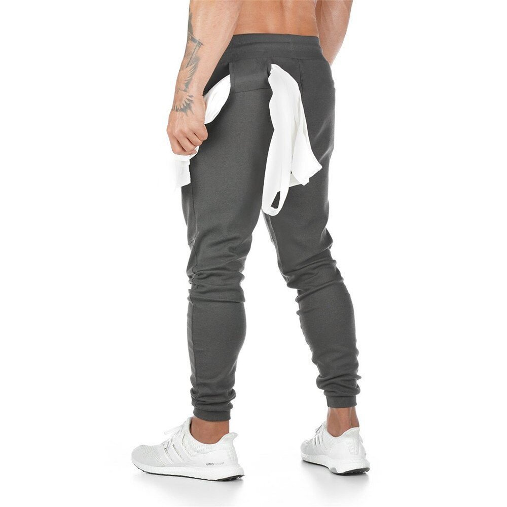 Joggers Sweatpants Men Casual Pants Solid Color Gyms Fitness Workout Sportswear Trousers Autumn Winter Male Crossfit Track Pants