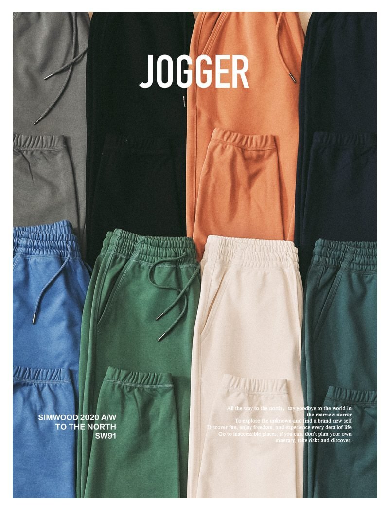 SIMWOOD 2021 Spring Winter New Jogger Pants Men Drawstring Trousers Casual Comfortable tracksuits plus size gym pants SJ130835