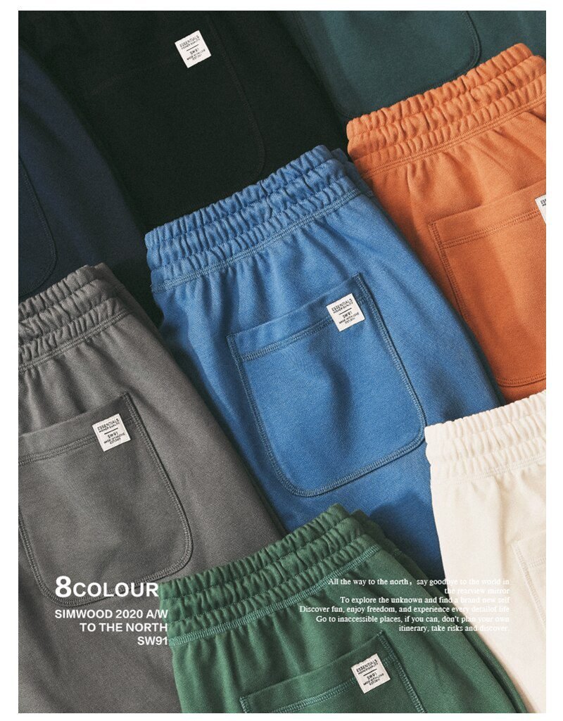 SIMWOOD 2021 Spring Winter New Jogger Pants Men Drawstring Trousers Casual Comfortable tracksuits plus size gym pants SJ130835