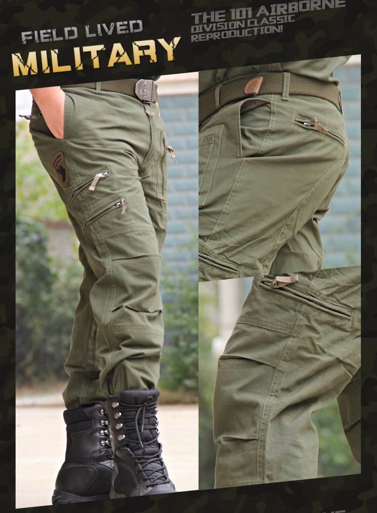 Men's Cargo Pants Army Military Style Tactical Pants Male Camo Jogger Plus Size Cotton Many Pocket Men Camouflage Black Trousers