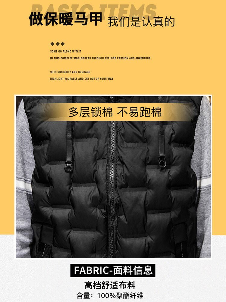 Crocodile brand 2020 Hot-selling New Mens Winter Vest Down Vest Men Casual Waistcoat Sleeveless Jackets Men Hooded Vest