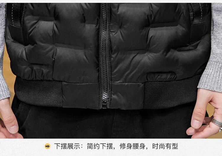 Crocodile brand 2020 Hot-selling New Mens Winter Vest Down Vest Men Casual Waistcoat Sleeveless Jackets Men Hooded Vest