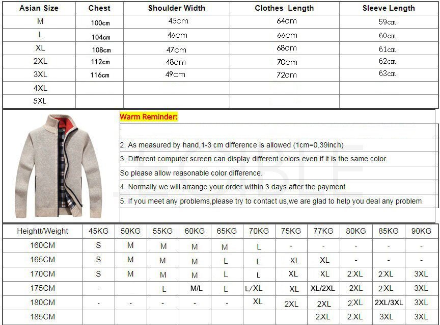 2021 New Autumn Winter Jacket Men Warm Cashmere Casual Wool Zipper Slim Fit Fleece Jacket Men Coat Dress Knitwear Male