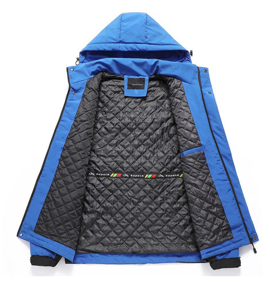 Oiata Men 2021 Spring New Brand Outdoor Vintage Thick Jacket Coat Men Autumn Fashion Patchwork Waterproof Pockets Hat Jackets