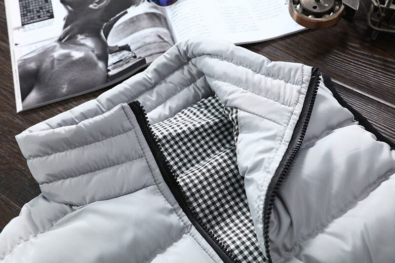 Mens Jacket Sleeveless Vest Winter Fashion Casual Slim Coats Brand Clothing Cotton-Padded Men's Vest Men Waistcoat Big Size 666