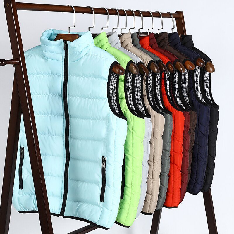 Mens Jacket Sleeveless Vest Winter Fashion Casual Slim Coats Brand Clothing Cotton-Padded Men's Vest Men Waistcoat Big Size 666