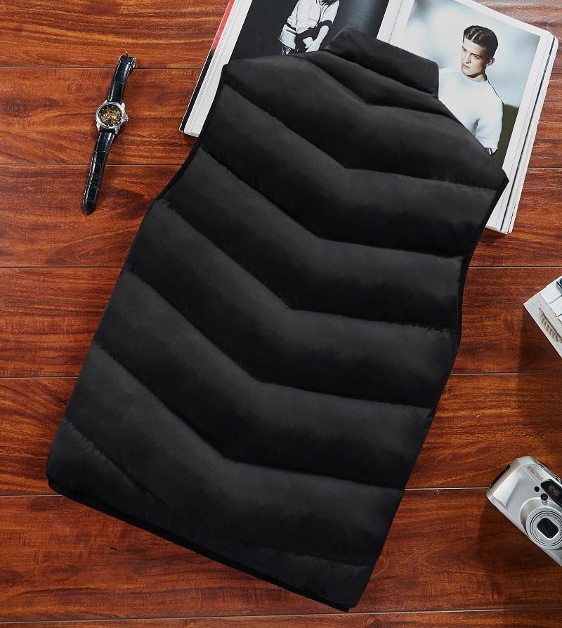 Fashion Mens Jacket Sleeveless Vest Spring Thermal Soft Vests Casual Coats Male Cotton Men's Vest Men Thicken Waistcoat 8XL