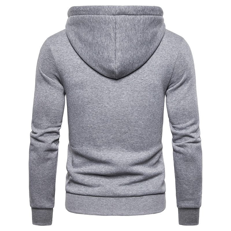 2020 New Autumn Winter Cotton Hoodied Mens Sweatshirts Solid Hoody Fleece Thick Hoodies Men Sportswear Zipper Sweatshirts Men