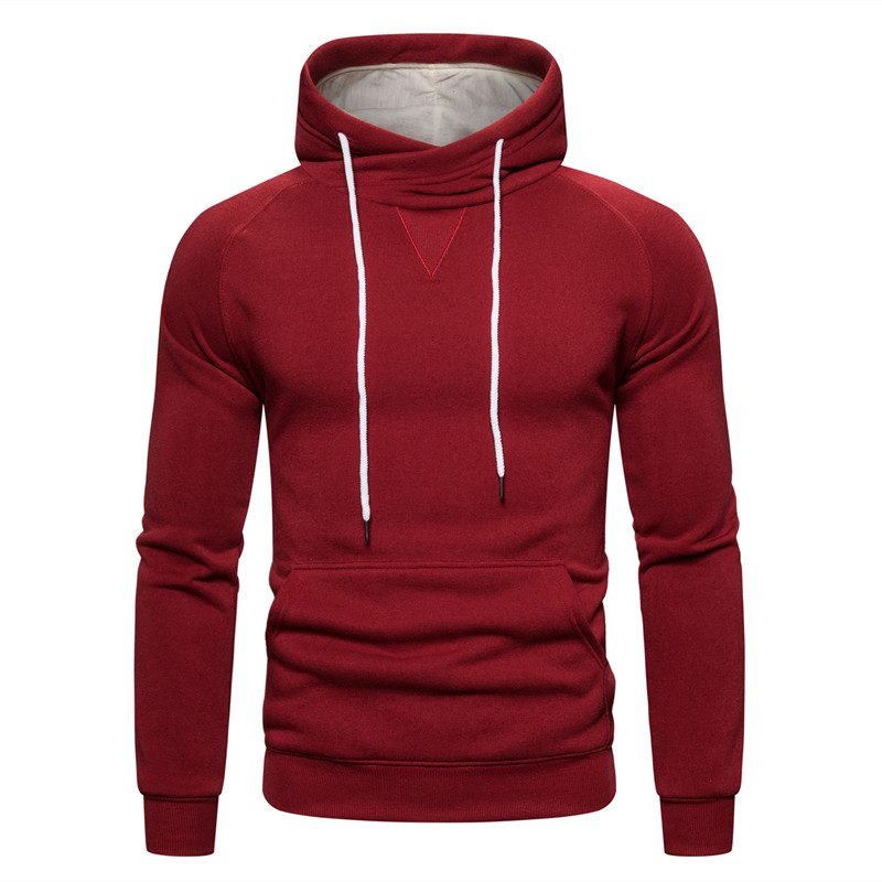 2020 New Autumn Winter Cotton Hoodied Mens Sweatshirts Solid Hoody Fleece Thick Hoodies Men Sportswear Zipper Sweatshirts Men