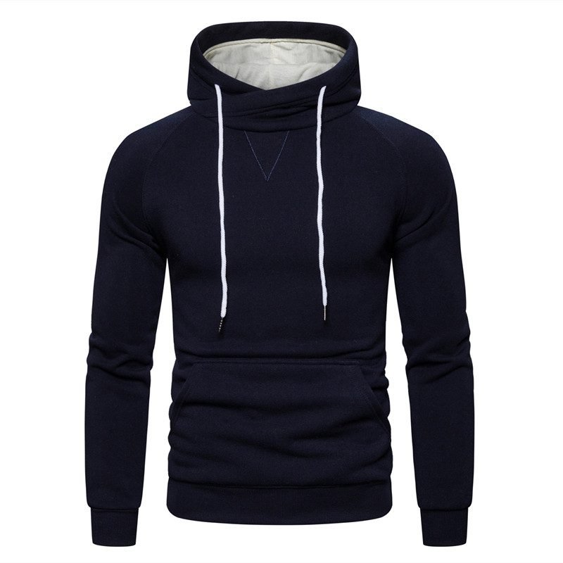 2020 New Autumn Winter Cotton Hoodied Mens Sweatshirts Solid Hoody Fleece Thick Hoodies Men Sportswear Zipper Sweatshirts Men