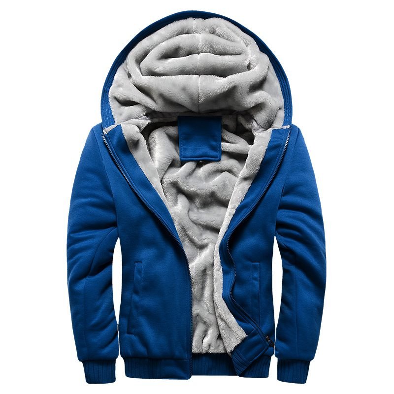 2021 New Men Hoodies Winter Thick Warm Fleece Zipper Men Hoodies Coat Sportwear Male Streetwear Hoodies Sweatshirts Men 4XL 5XL