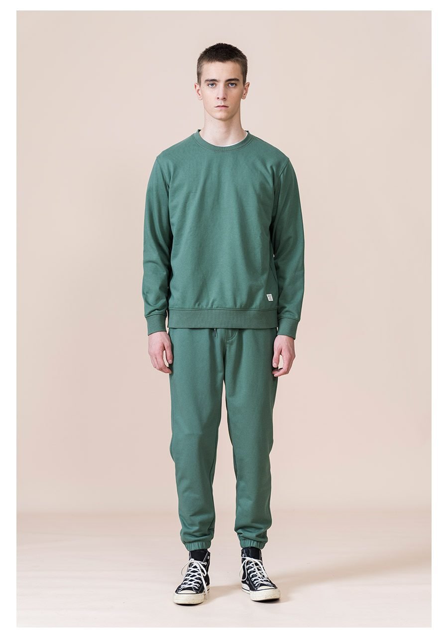 SIMWOOD 2021 Spring New Hoodies Men Casual Minimalist Sweatshirt O-Neck Embroidery Logo Plus Size Basic Pullover SI980547