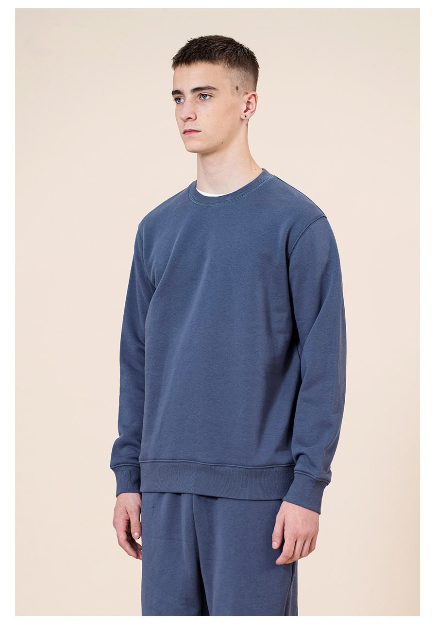 SIMWOOD 2021 Spring New Hoodies Men Casual Minimalist Sweatshirt O-Neck Embroidery Logo Plus Size Basic Pullover SI980547