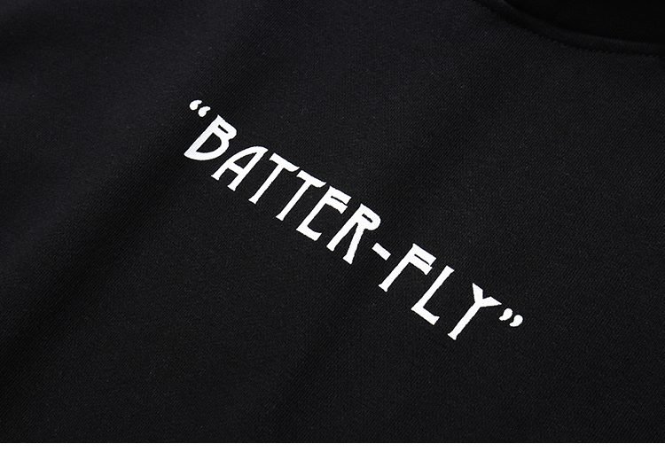 2020 Men Hip Hop Sweatshirt Hoodie Color Butterfly Streetwear Harajuku Pullover Hoodie Cotton Fleece Winter Autumn Black Hoodie