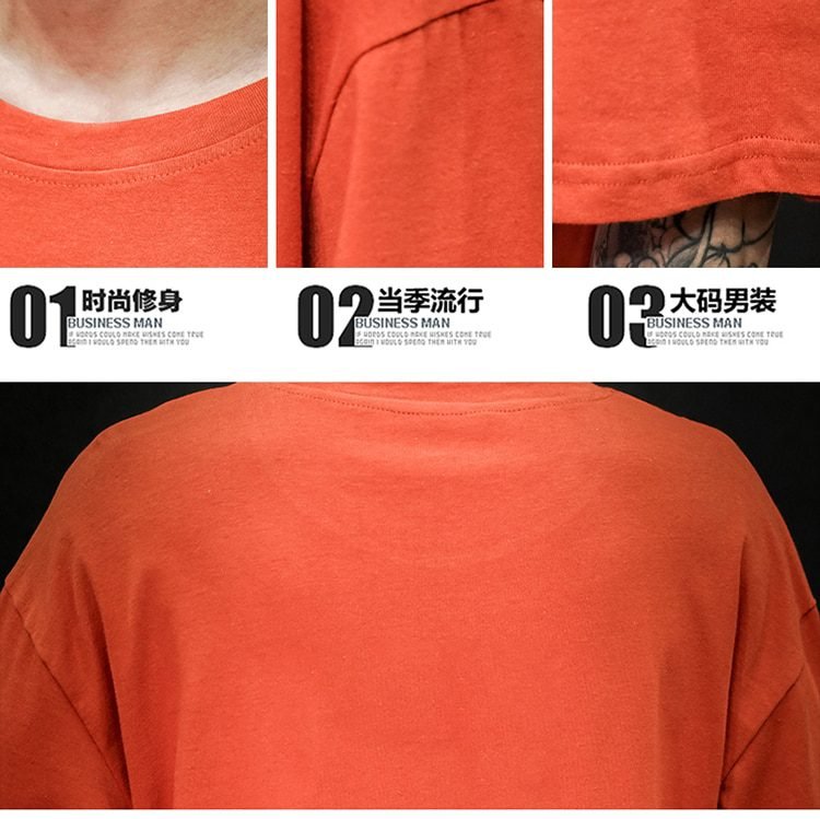 New Summer Men's T Shirt 2021 Fashion Solid T Shirt Mens Oversized Hip Hop Short Sleeve Casual Cotton Mens Streetwear Top Tees