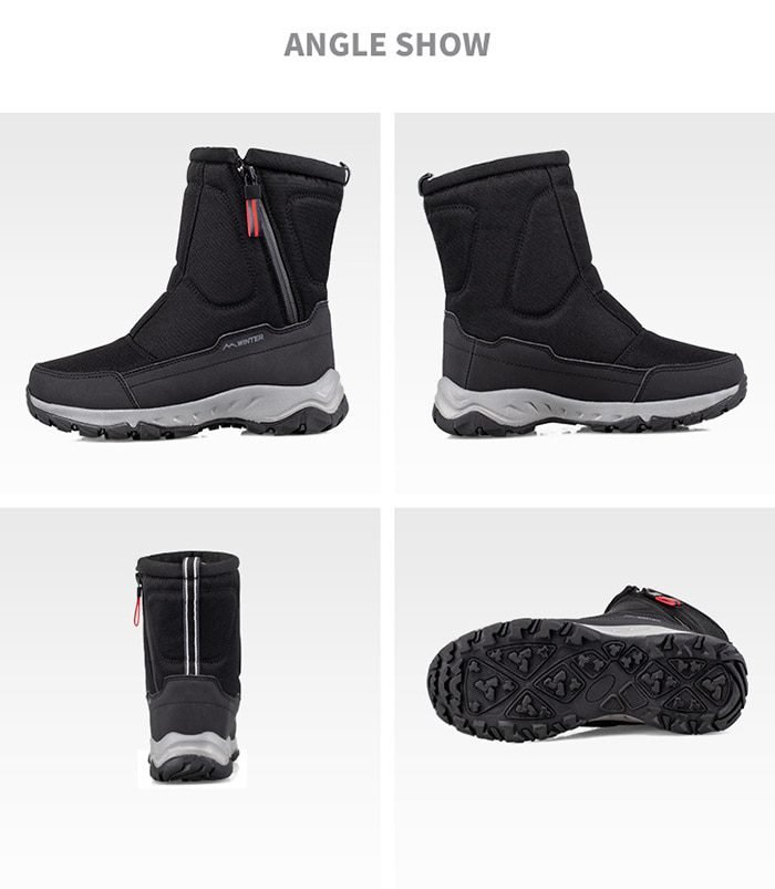 2020 Winter New Thick Couple Snow Boots Plus Velvet Warm Side Zipper Outdoor Casual Short Boots Cold Resistance Men Cotton Shoes