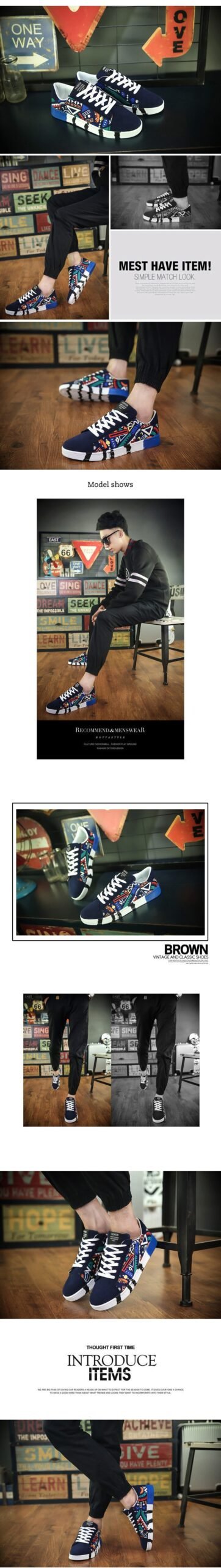 New Men Sneakers Casual Shoes Men Lovers Printing Fashion Flat Tenis Masculino Vulcanized Shoes Zapatos De Hombre