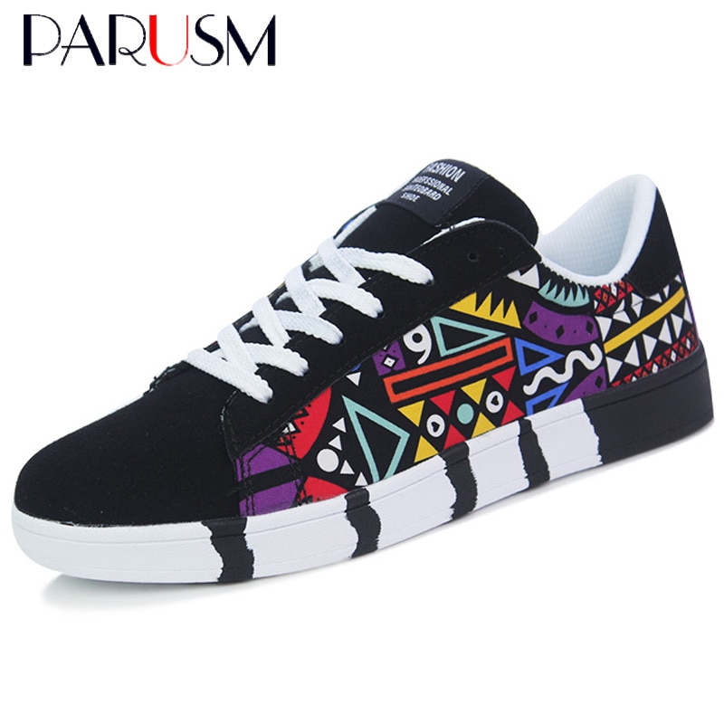 Men Sneakers Casual Shoes Flat Tenis Masculino Shoes Men Lovers Printing Fashion