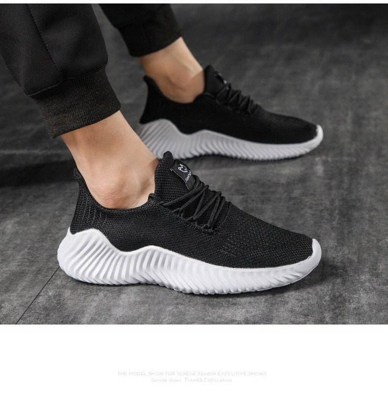Mesh Men Shoes Breathable White Mens Sneakers Trendy Lace-Up Lightweight Black Walking Big Size Man Tenis Shoe Zapatillas Hombre