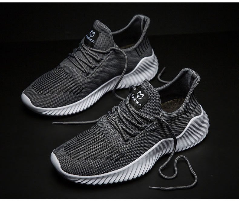 Mesh Men Shoes Breathable White Mens Sneakers Trendy Lace-Up Lightweight Black Walking Big Size Man Tenis Shoe Zapatillas Hombre