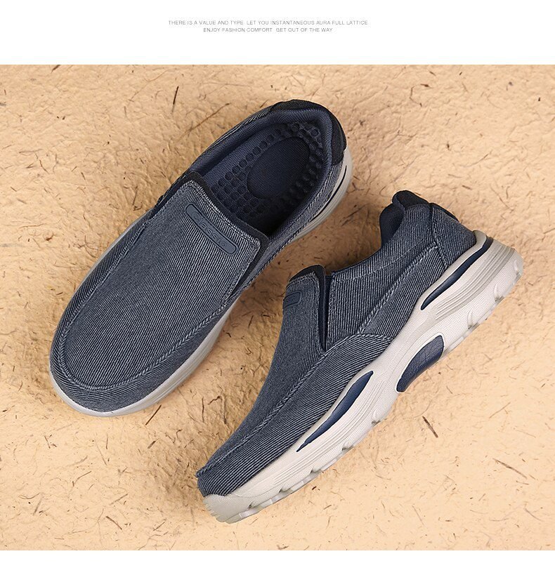 Men's Casual Shoes Canvas Breathable Loafers Men 2021 New Male Comfortable Outdoor Walking Shoes Classic Loafers Men Sneakers