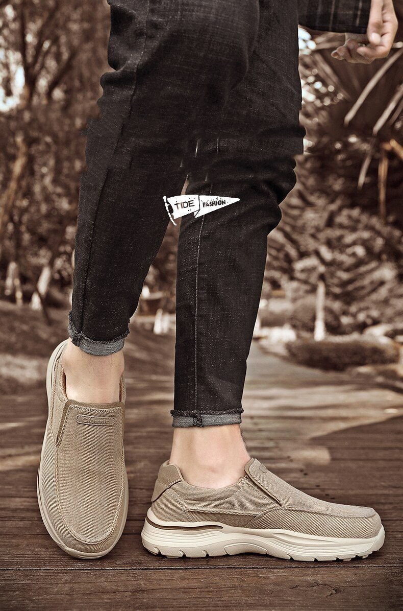 Men's Casual Shoes Canvas Breathable Loafers Men 2021 New Male Comfortable Outdoor Walking Shoes Classic Loafers Men Sneakers