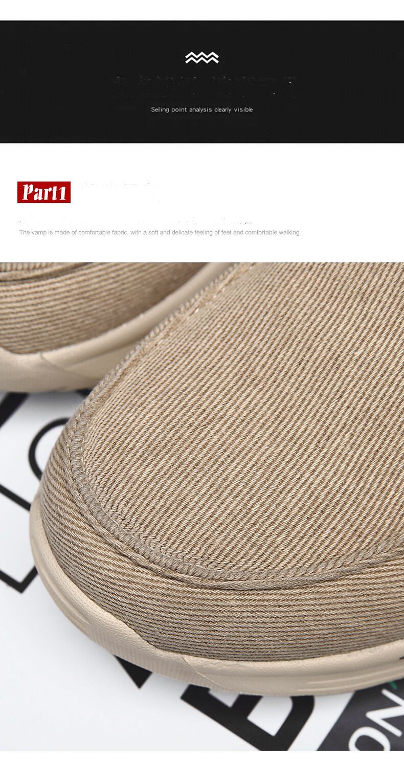 Men's Casual Shoes Canvas Breathable Loafers Men 2021 New Male Comfortable Outdoor Walking Shoes Classic Loafers Men Sneakers