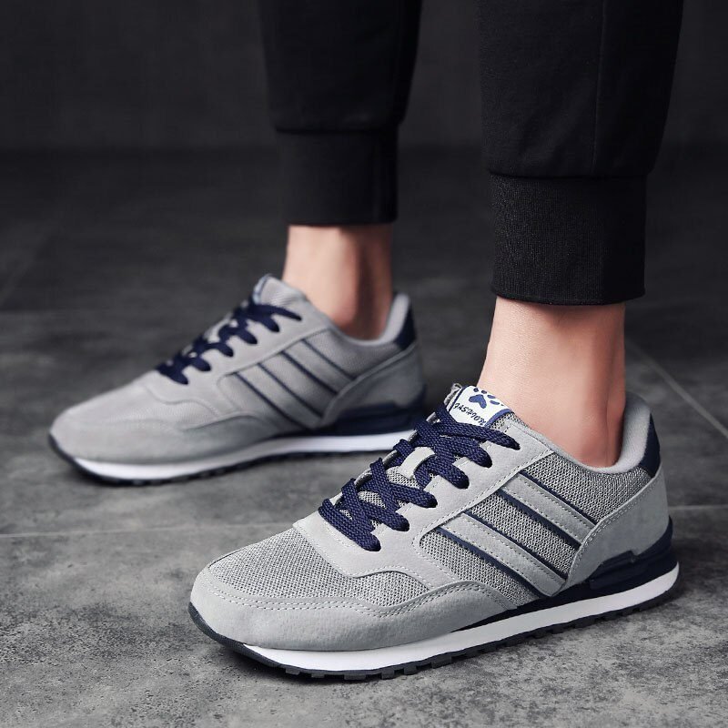 2021 Men Casual Shoes Comfortable Sneakers Artificial Leather Male Spring Flats Trainers Outdoor Mens Shoes Lac-Up Free Shipping